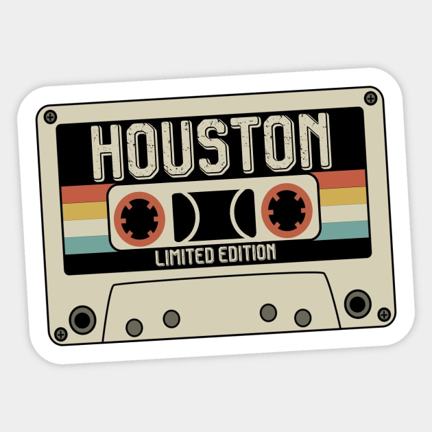 Houston - Limited Edition - Vintage Style Sticker by Debbie Art